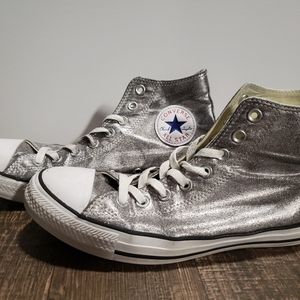 Converse All Star Hi Top Silver Sneakers